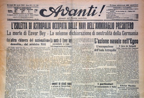 Avanti ! - 24 aprile 1912 - Biblioteca-Archivio Rodi Egeo