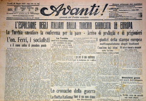 Avanti ! - 25 maggio 1912 - Biblioteca-Archivio Rodi Egeo