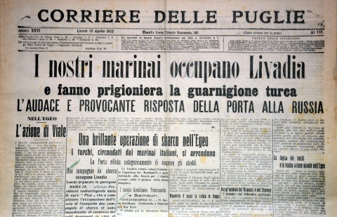 Corriere delle Puglie - 29 aprile 1912 - Biblioteca-Archivio Rodi Egeo