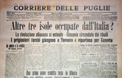 Corriere delle Puglie - 12 maggio 1912 - Biblioteca-Archivio Rodi Egeo