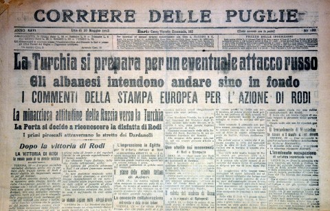 Corriere delle Puglie - 20 maggio 1912 - Biblioteca-Archivio Rodi Egeo