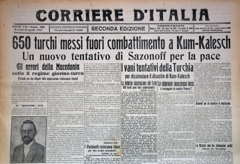 Corriere d'Italia - 30 aprile 1912 - Biblioteca-Archivio Rodi Egeo