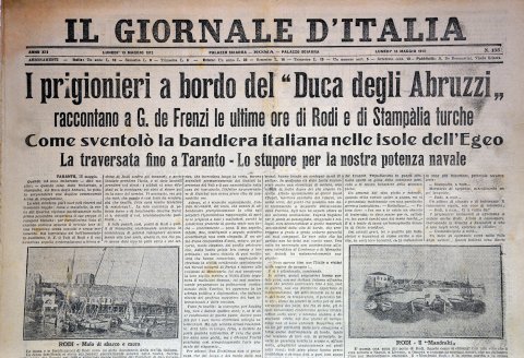 Il Giornale d'Italia - 13 maggio 1912 - Biblioteca-Archivio Rodi Egeo