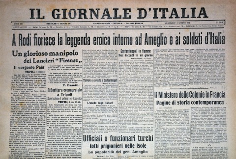 Il Giornale d'Italia - 5 giugno 1912 - Biblioteca-Archivio Rodi Egeo
