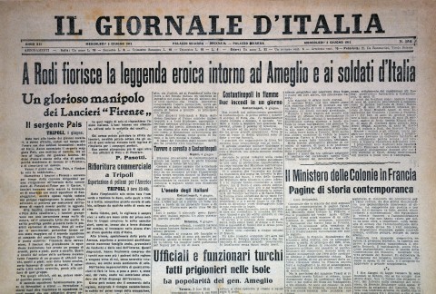 Il Giornale d'Italia - 5 giugno 1912 - Biblioteca-Archivio Rodi Egeo