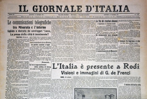 Il Giornale d'Italia - 27 giugno 1912 - Biblioteca-Archivio Rodi Egeo