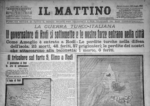 Il Mattino - 7/8 maggio 1912 - Biblioteca-Archivio Rodi Egeo