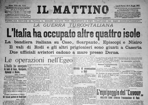 Il Mattino - 13/14 maggio 1912 - Biblioteca-Archivio Rodi Egeo