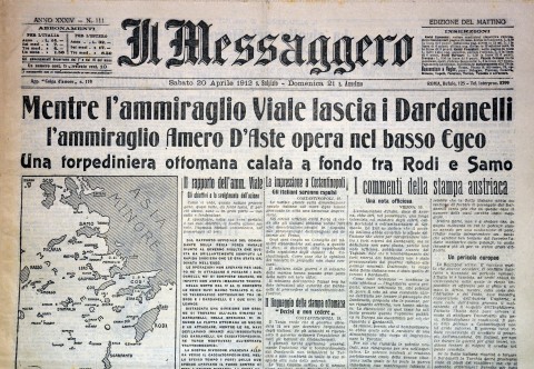Il Messaggero - 20 aprile 1912 - Biblioteca-Archivio Rodi Egeo