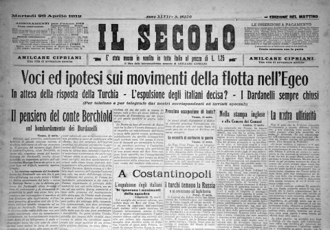 Il Secolo XX - 23 aprile 1912 - Biblioteca-Archivio Rodi Egeo