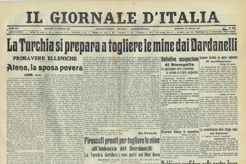 Il Giornale d'Italia - 30 aprile 1912 - Biblioteca-Archivio Rodi Egeo