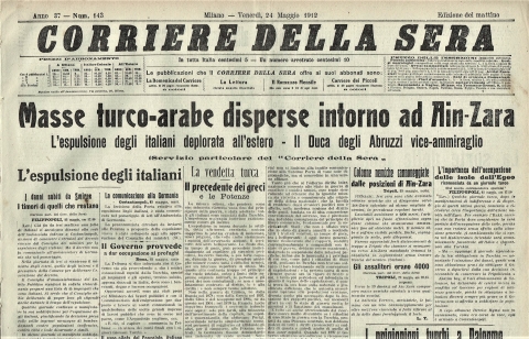 Corriere della Sera - 24 maggio 1912 - Biblioteca-Archivio Rodi Egeo
