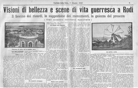Corriere della Sera - 8 giugno 1912 - Biblioteca-Archivio Rodi Egeo