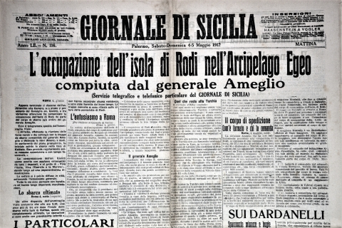 Giornale di Sicilia - 4/5 maggio 1912 - Biblioteca-Archivio Rodi Egeo