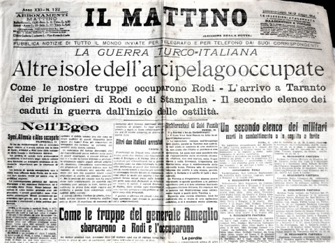 Il Mattino - 12/13 maggio 1912 - Biblioteca-Archivio Rodi Egeo