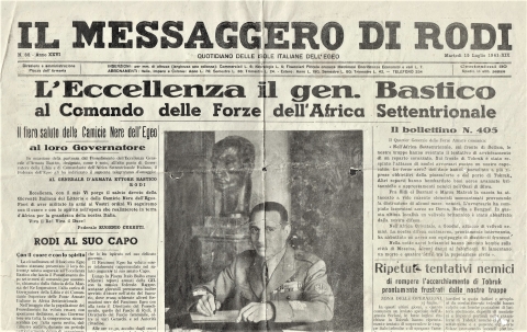 Il Messaggero di Rodi - 15 luglio 1941 - Biblioteca-Archivio Rodi Egeo