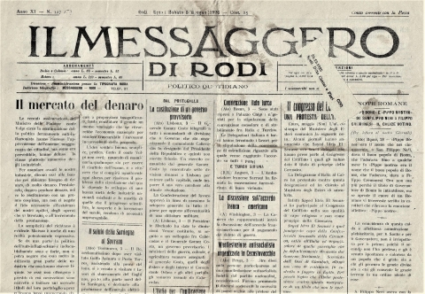 Il Messaggero di Rodi - 1926 - Biblioteca-Archivio Rodi Egeo